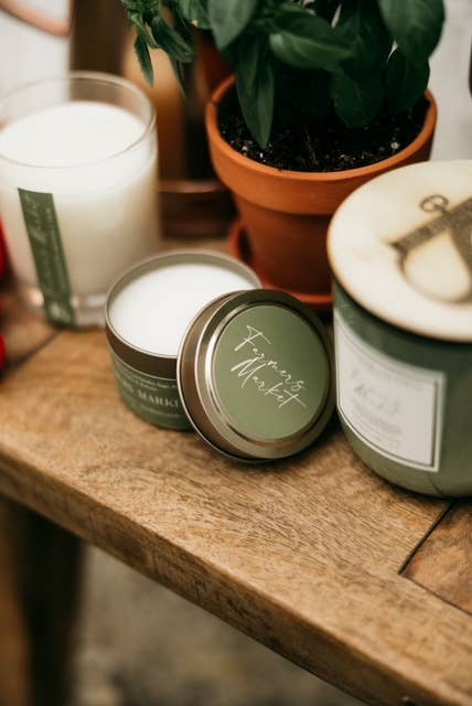 Farmers Market Travel Tin Candle