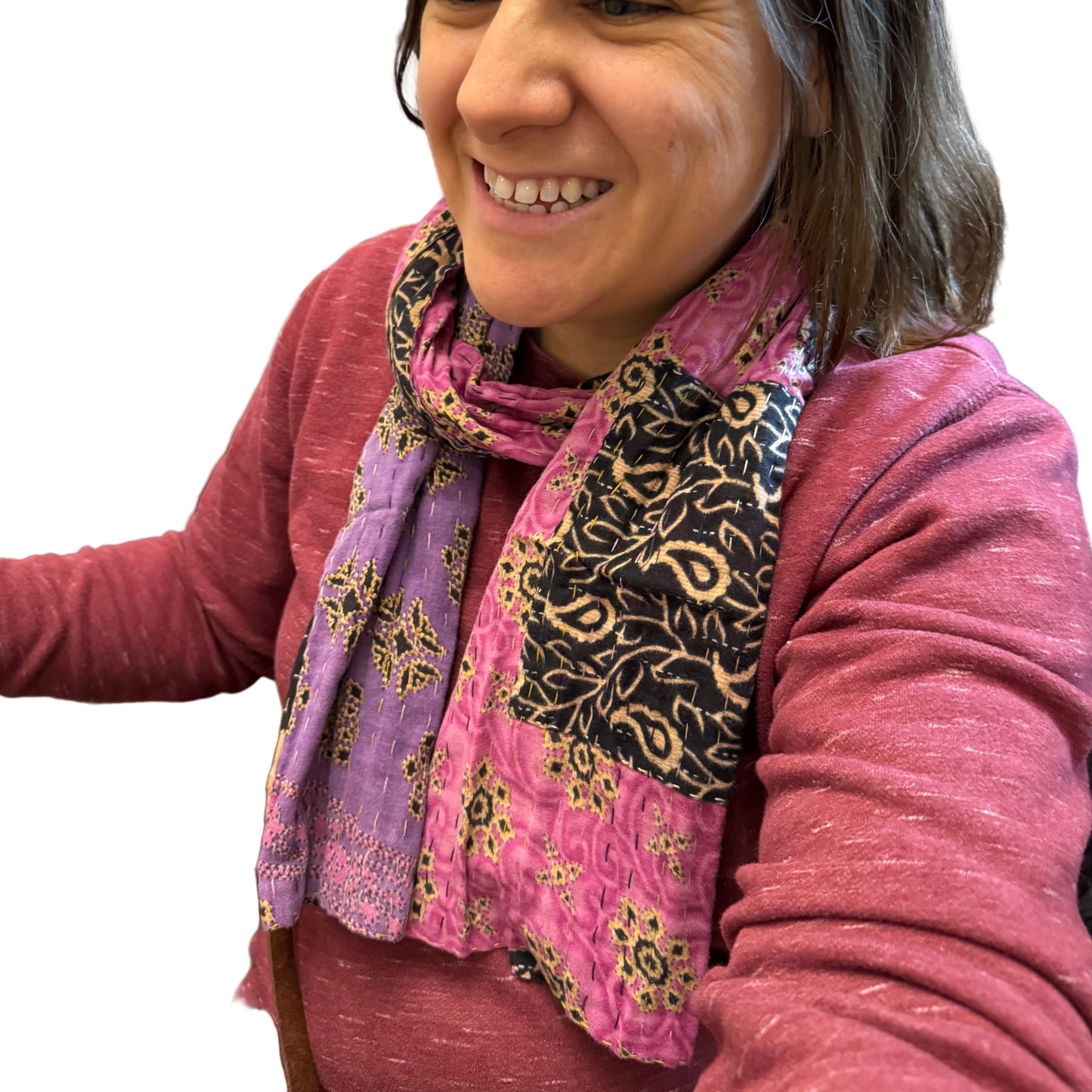 Reversible Kantha Table Runner / Scarf