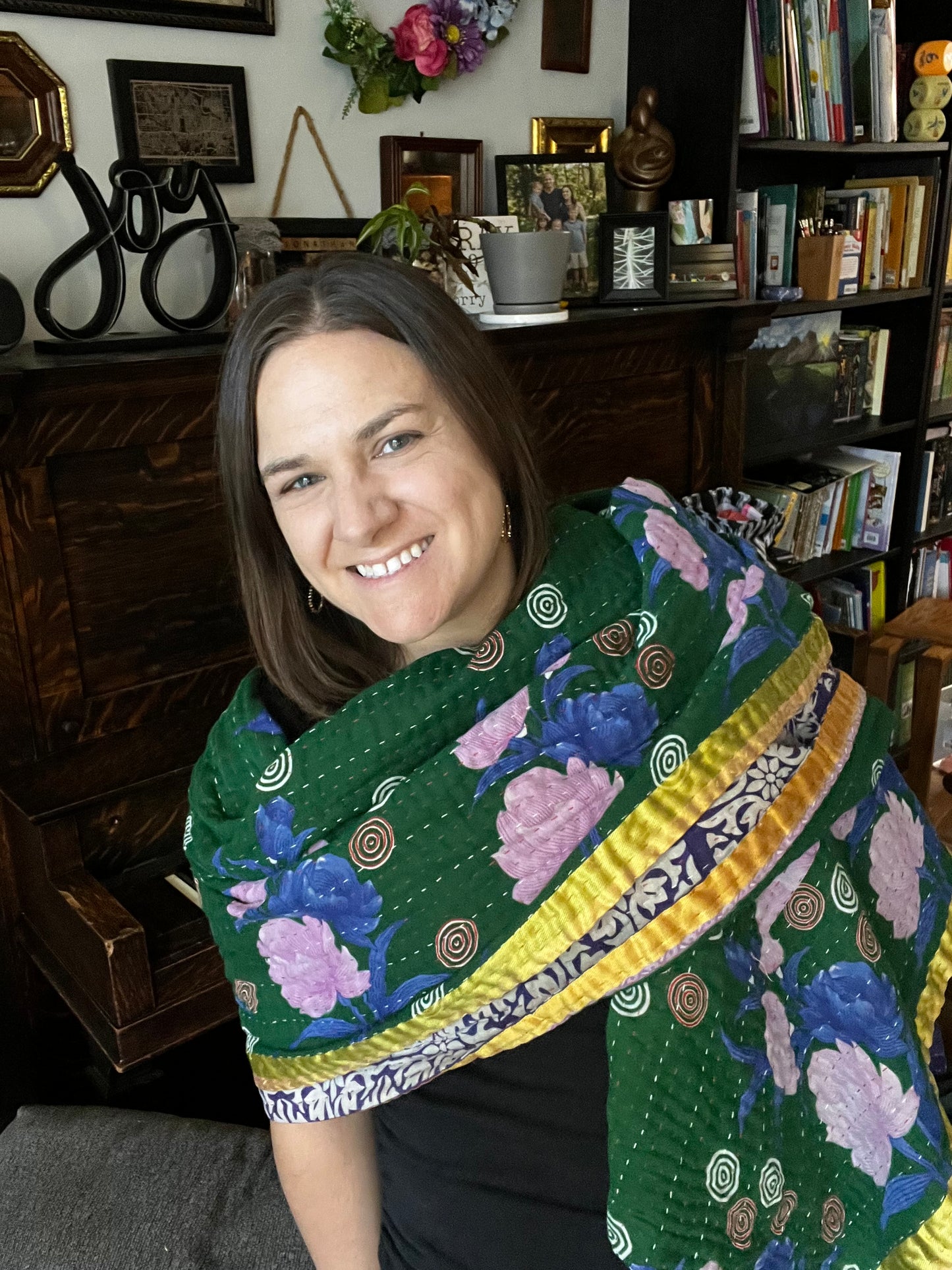 Personal Kantha Throw (approx 7ft x 3ft)