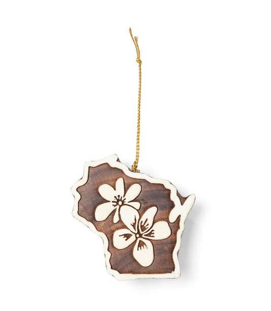 Wisconsin Ornament - Handcarved