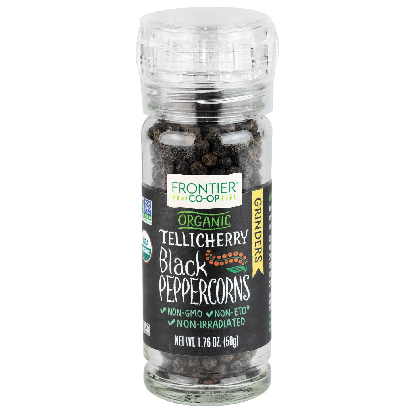 Tellicherry Black Peppercorns, 1.75oz