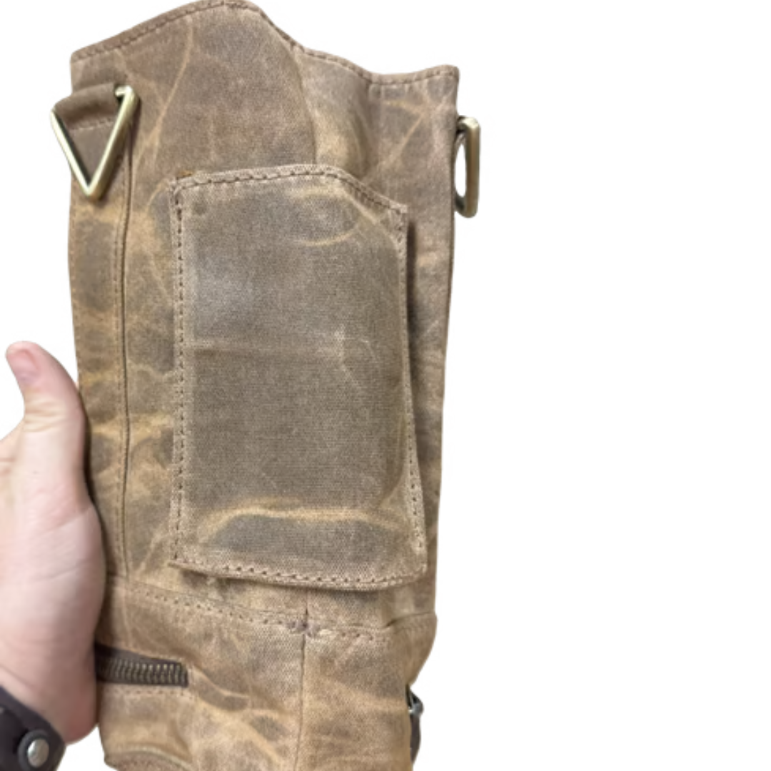 Water Bottle Holder - Waxed Canvas