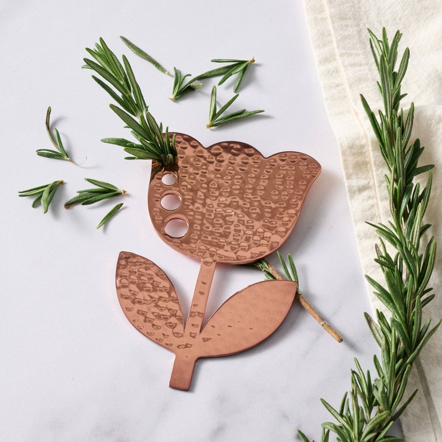 Stainless Steel Herb Stripper - Copper-toned Tulip