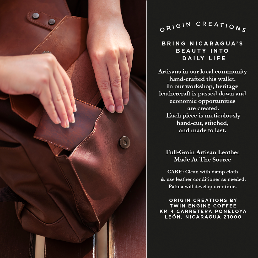 Bifold Leather Wallet - Saddle Brown