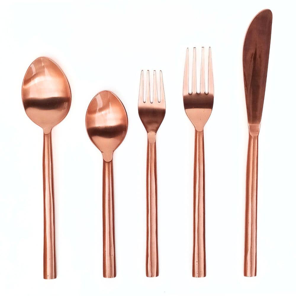 Stainless Steel Cutlery Set – Copper Plated