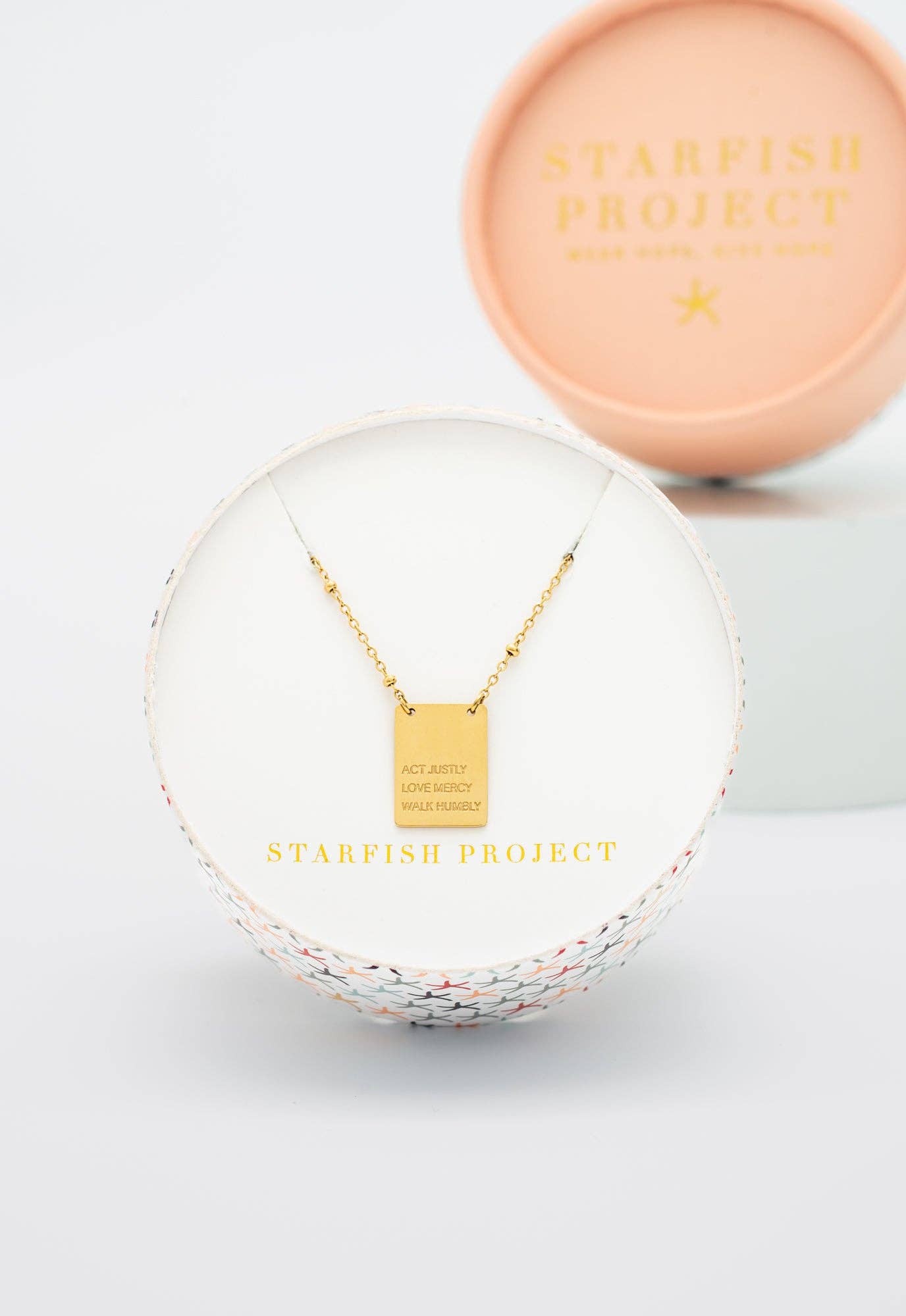 Act Justly Necklace in Gold