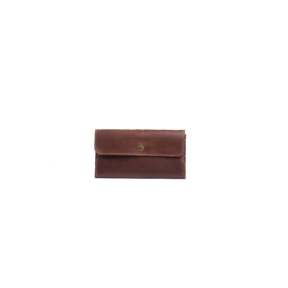 Leather Wallet in Walnut