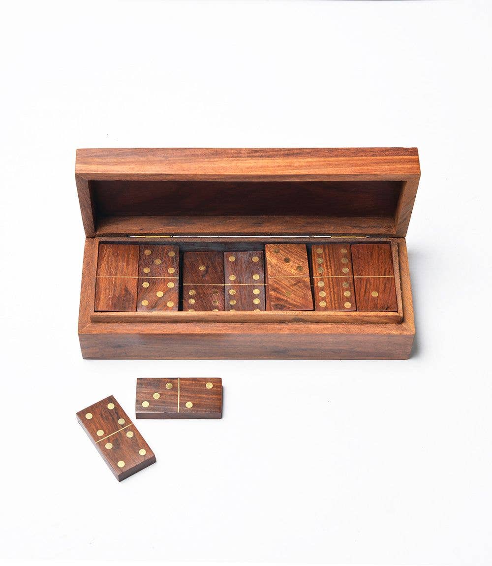 Wooden Domino Game Set