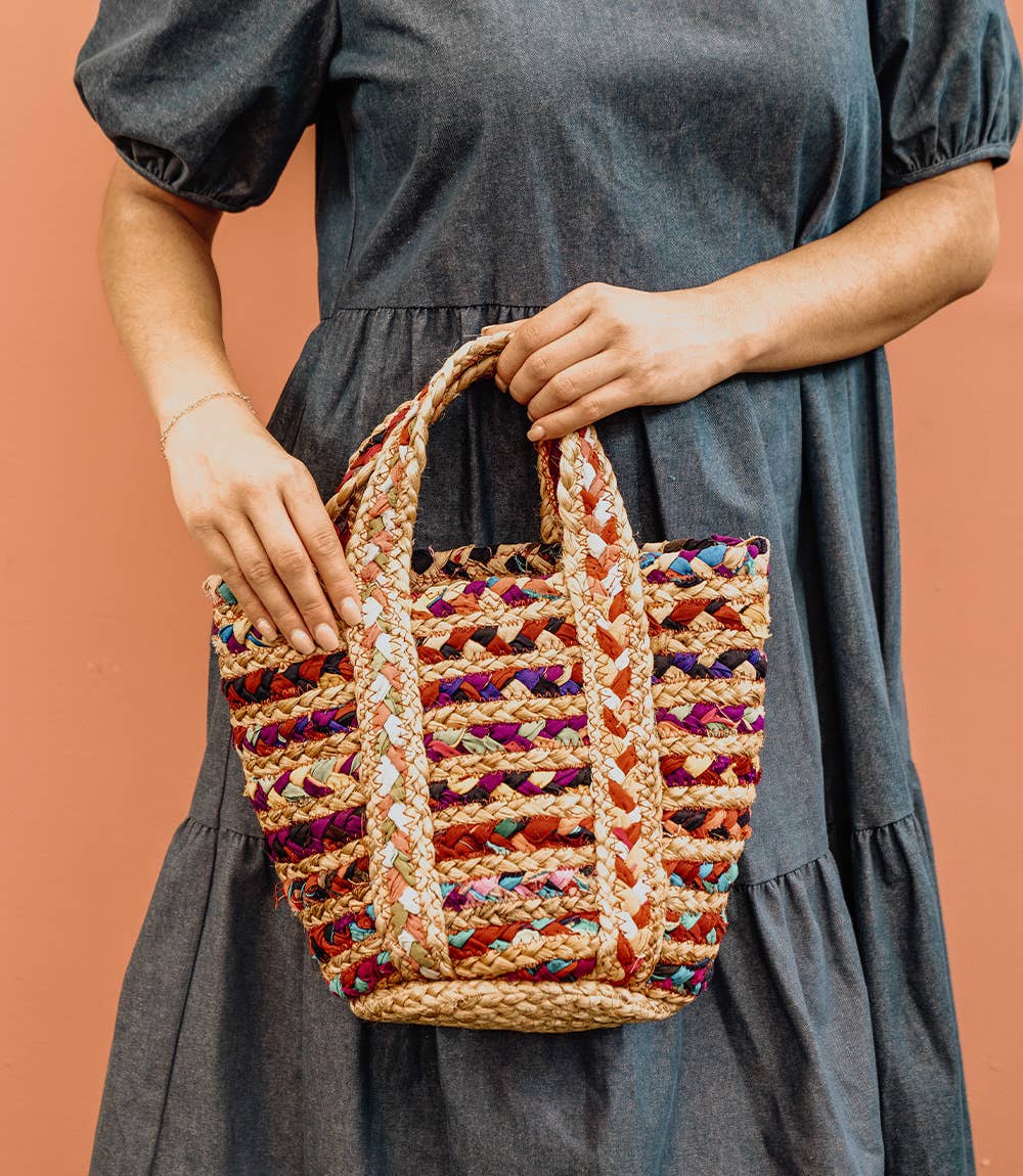 Mini Chindi Tote with Adjustable Strap