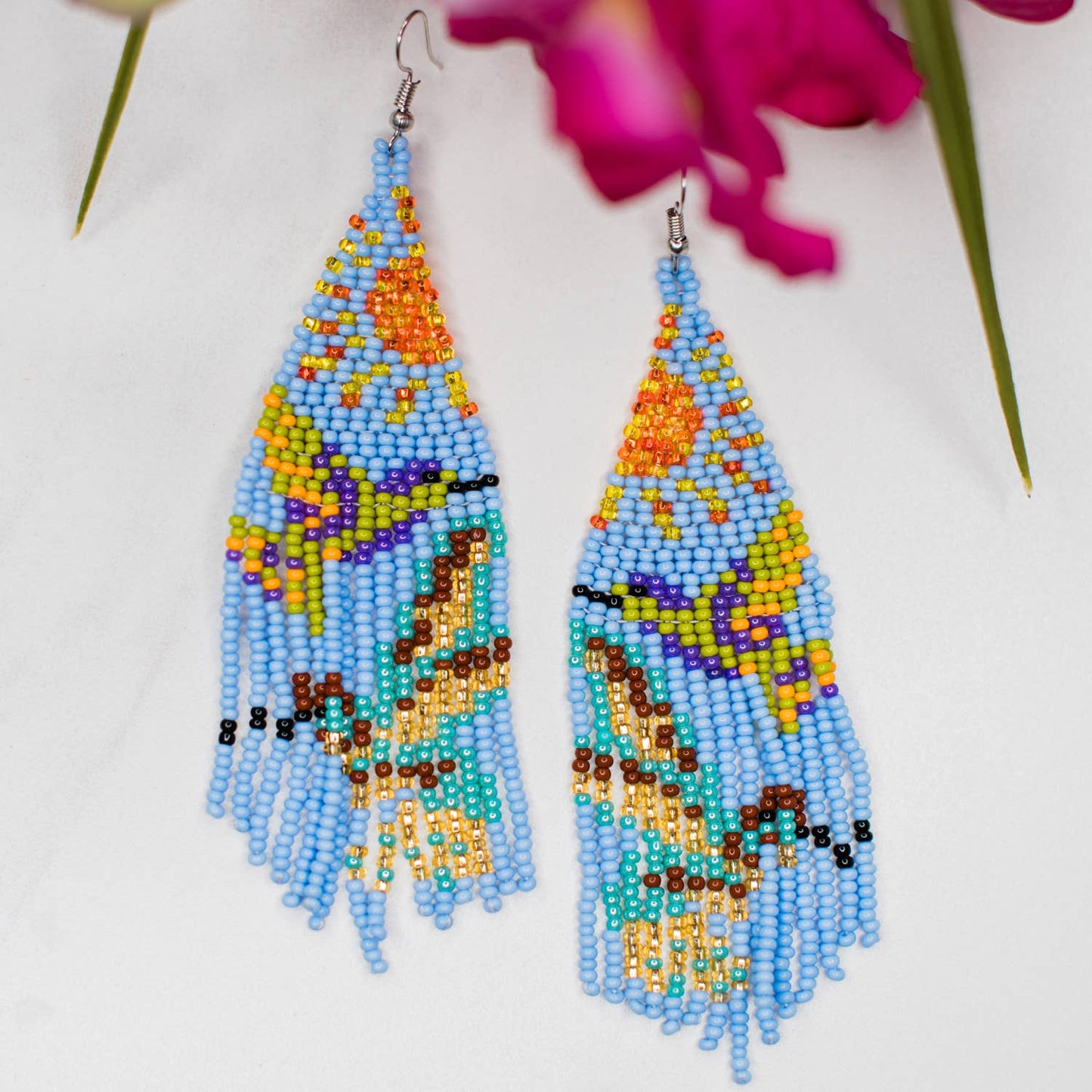Hummingbird Fringe Earrings