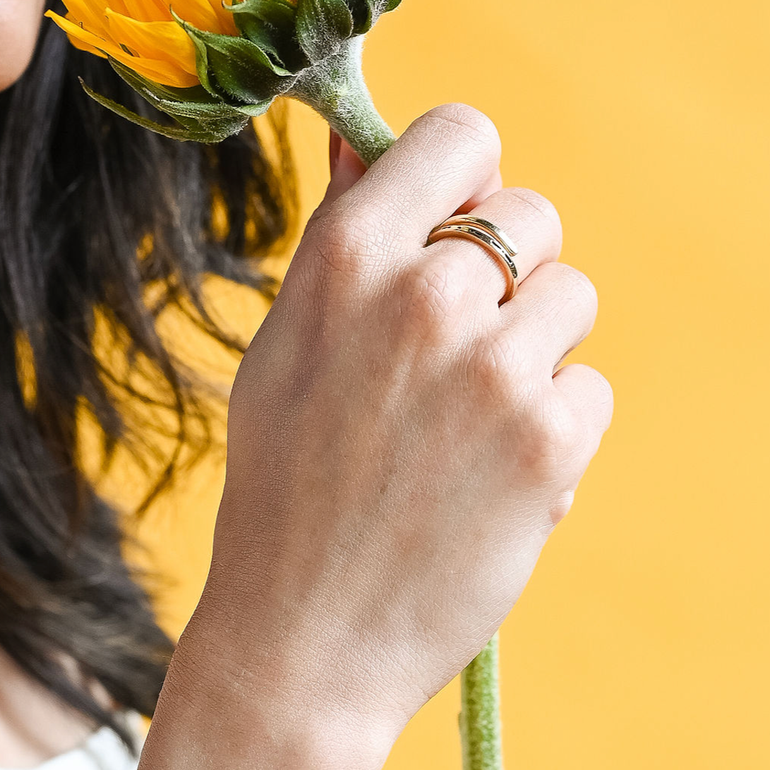 MAMA Morse Code Ring - Gold
