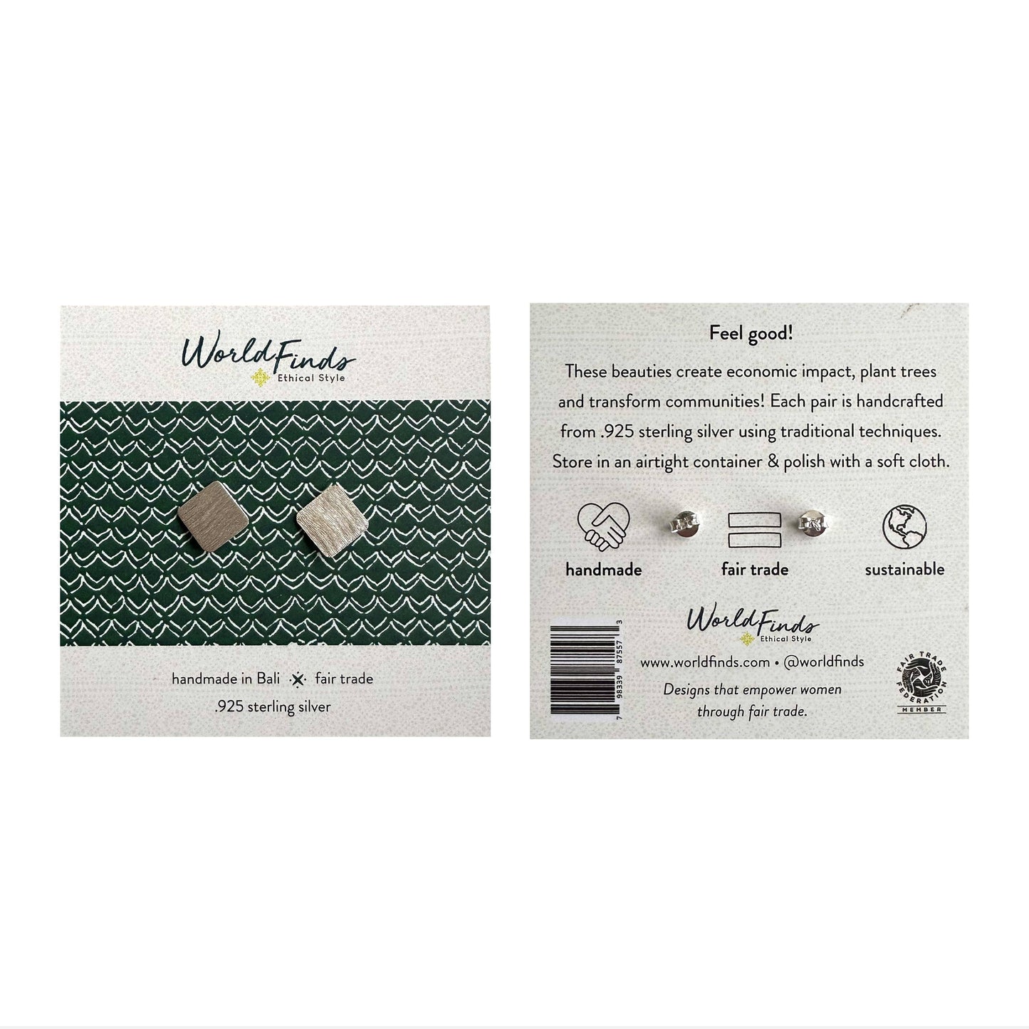 Square Sterling Silver Posts