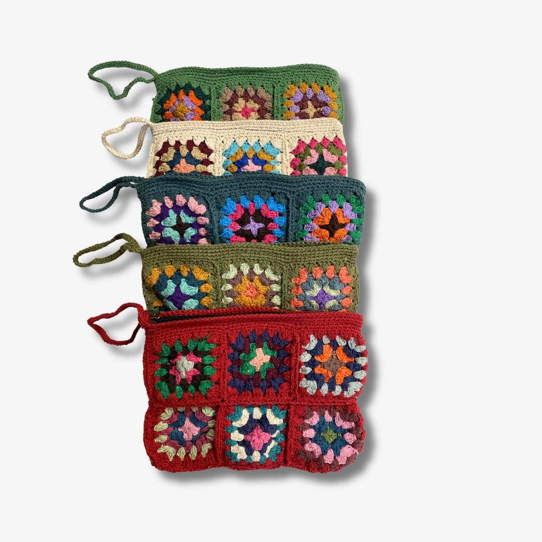 Granny Square Crochet Toiletry Bag