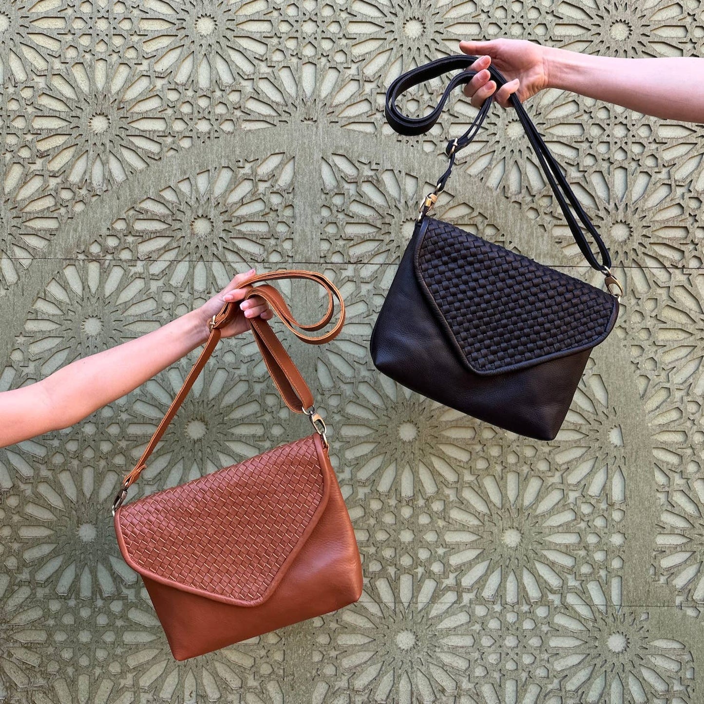 Woven Braided Leather Everyday Bag–Lightweight
