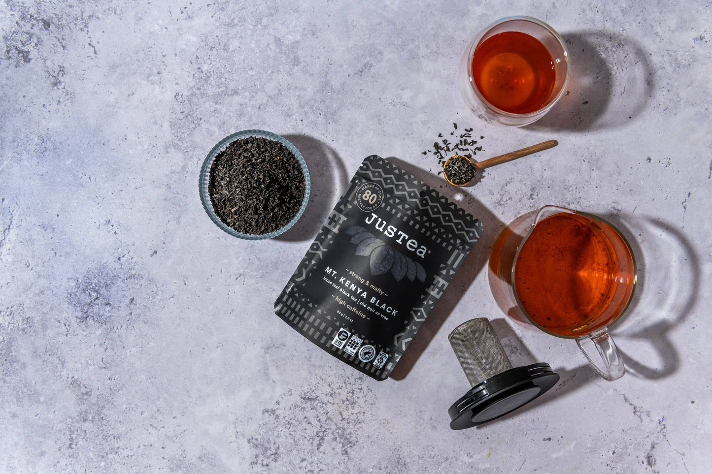 Mt. Kenya Black Stand-up Pouch-Organic, Fair-Trade Black Tea