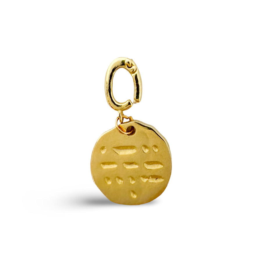 MOTHER Morse Code Gold Charm