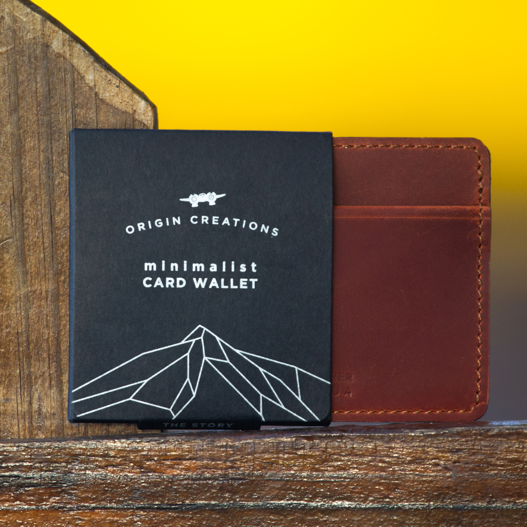 Slim Card Wallet-Saddle Brown