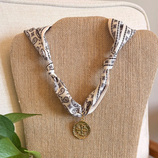 Celtic Cross Scarf Necklace