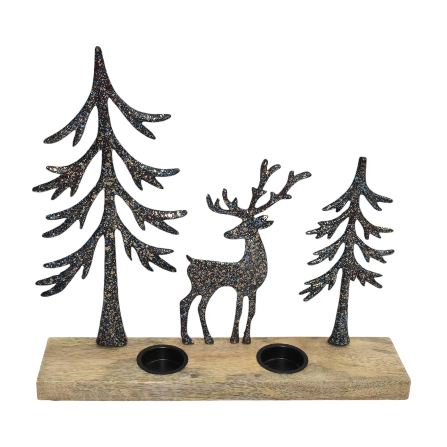 Forest Scene Double Tea Light Holder
