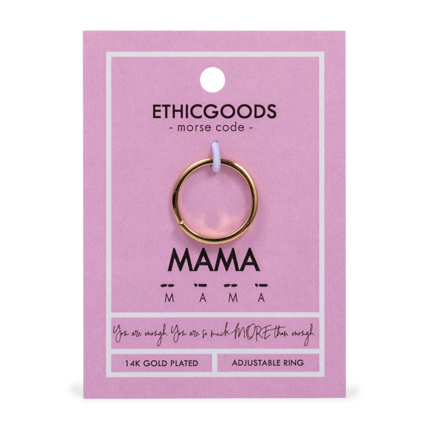 MAMA Morse Code Ring - Gold