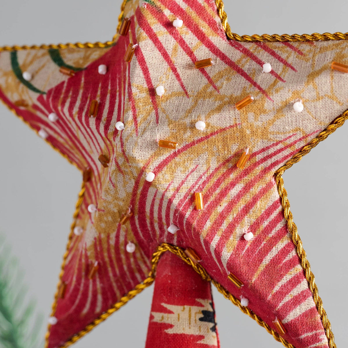 Upcycled Sari Star Tree Topper