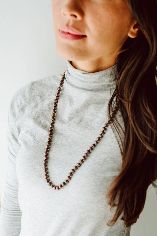 Cranberry Glow Pearl Necklace