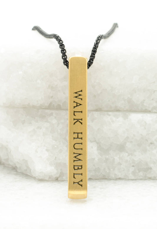 Justice Men's Gold Bar Necklace