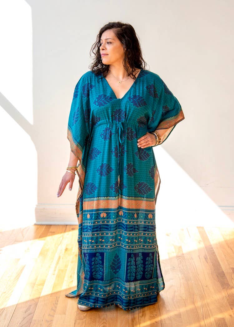 Sari Drawstring Kaftan