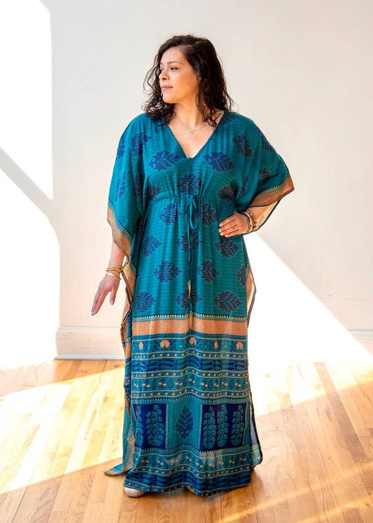 Sari Drawstring Kaftan