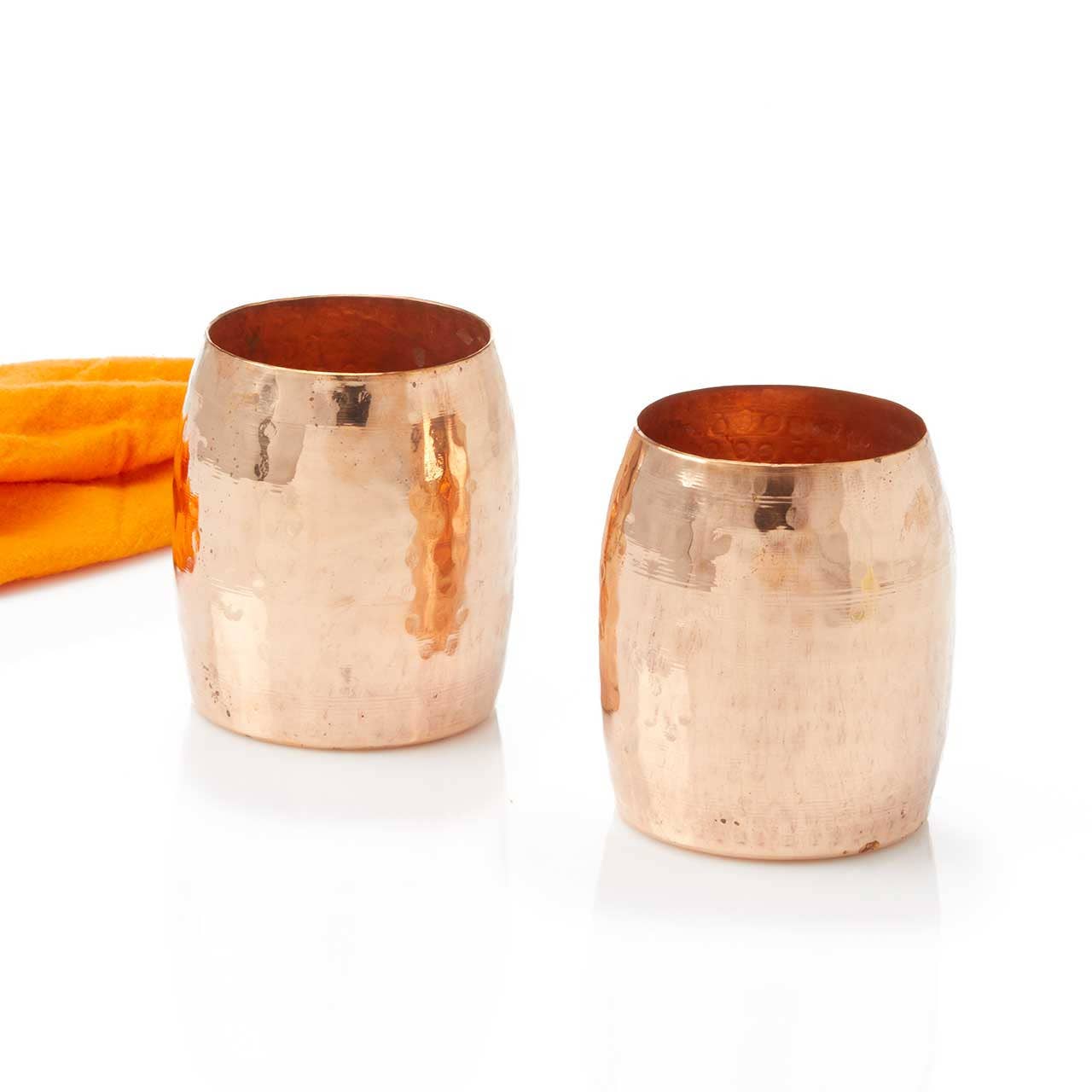 Afterglow Hammered Copper Mugs - Set of 2