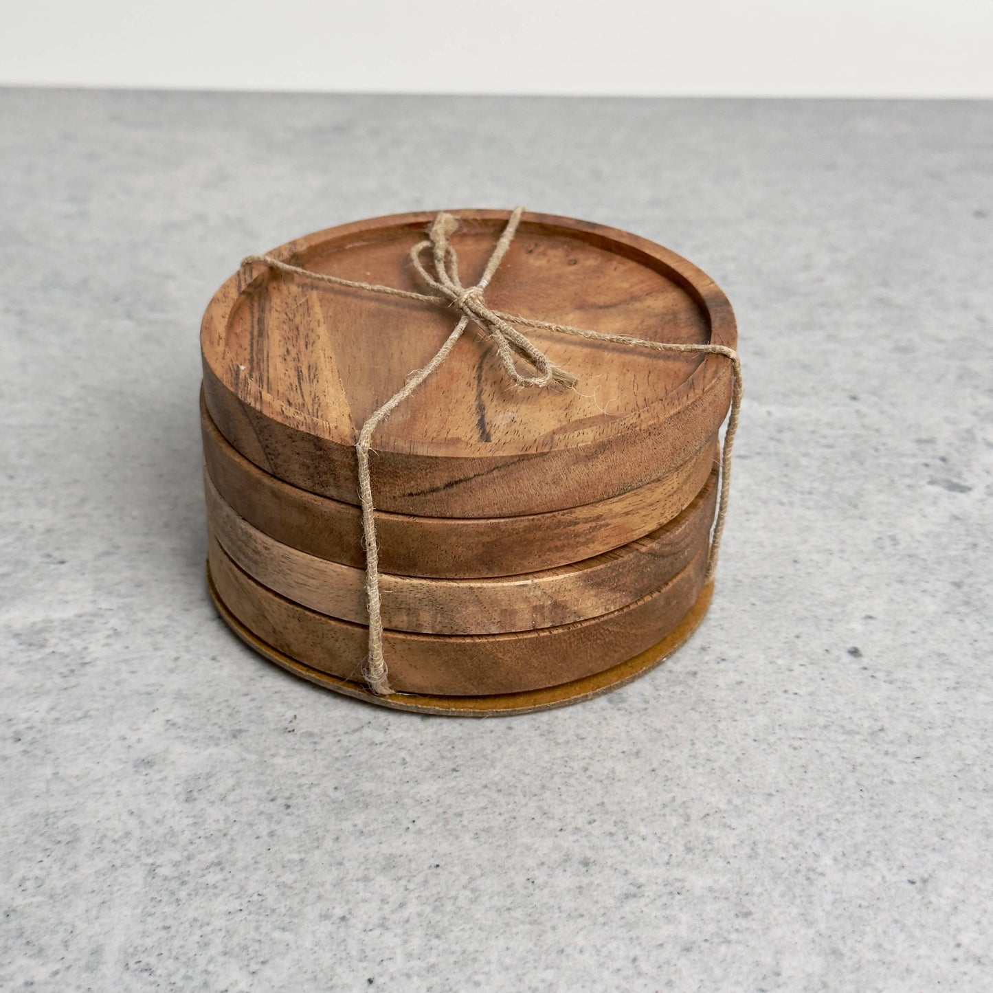 Acacia Wood Coasters, Set of 4