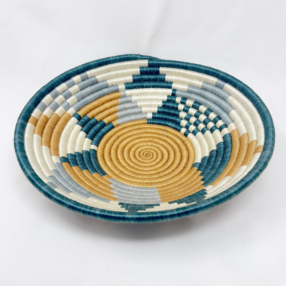 Teal & Blue DiversiformWoven Bowl