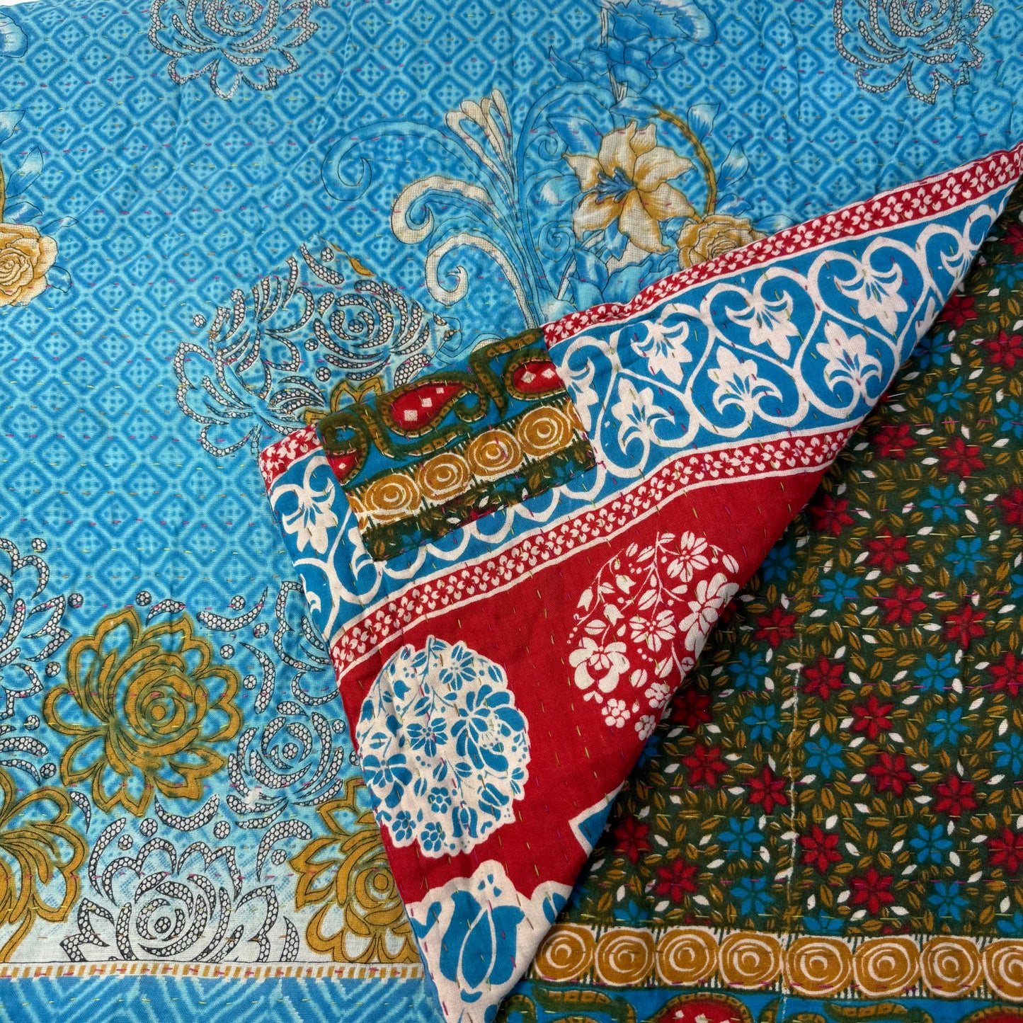 Personal Kantha Throw (approx 7ft x 3ft)