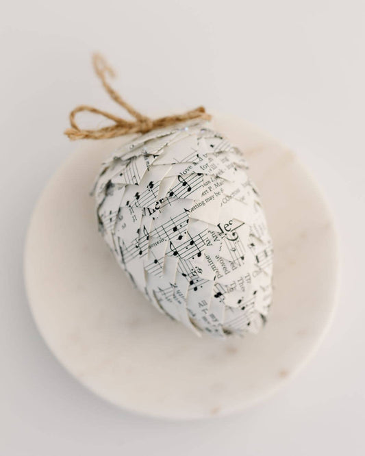 Hymnal Pinecone Ornament