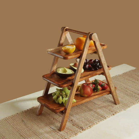 Collapsible 3-Tiered Server Stand