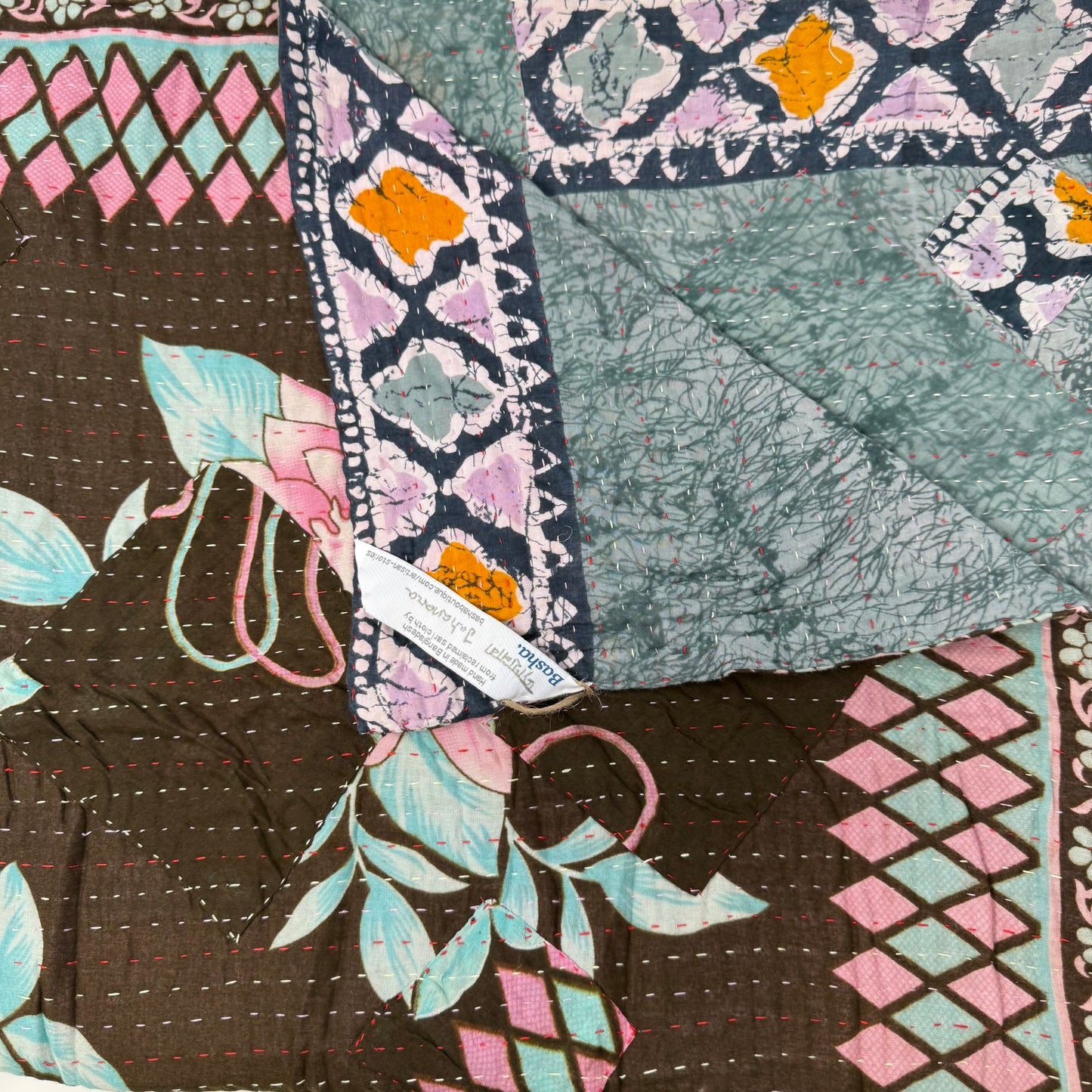 Personal Kantha Throw (approx 7ft x 3ft)