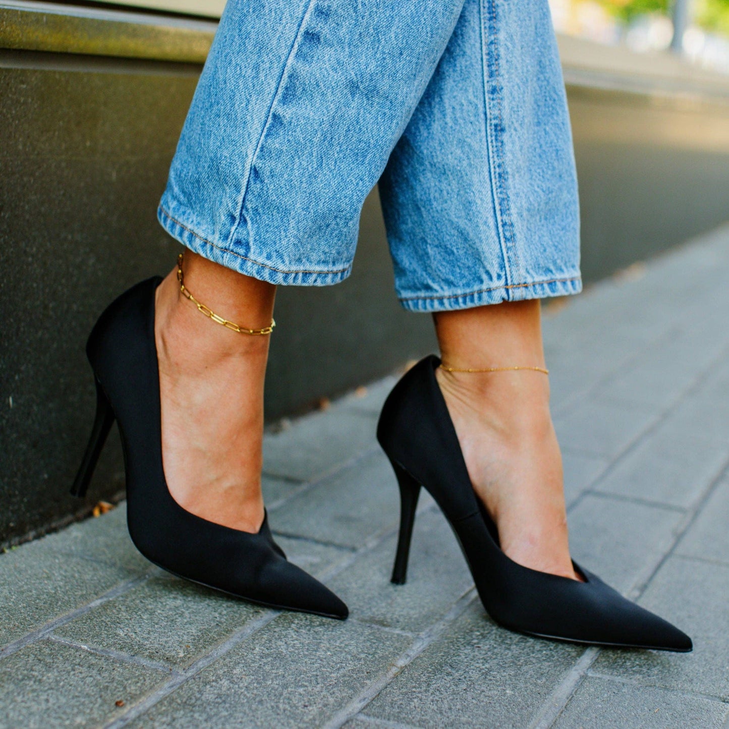 Classic Gold  Paperclip Chain Anklet