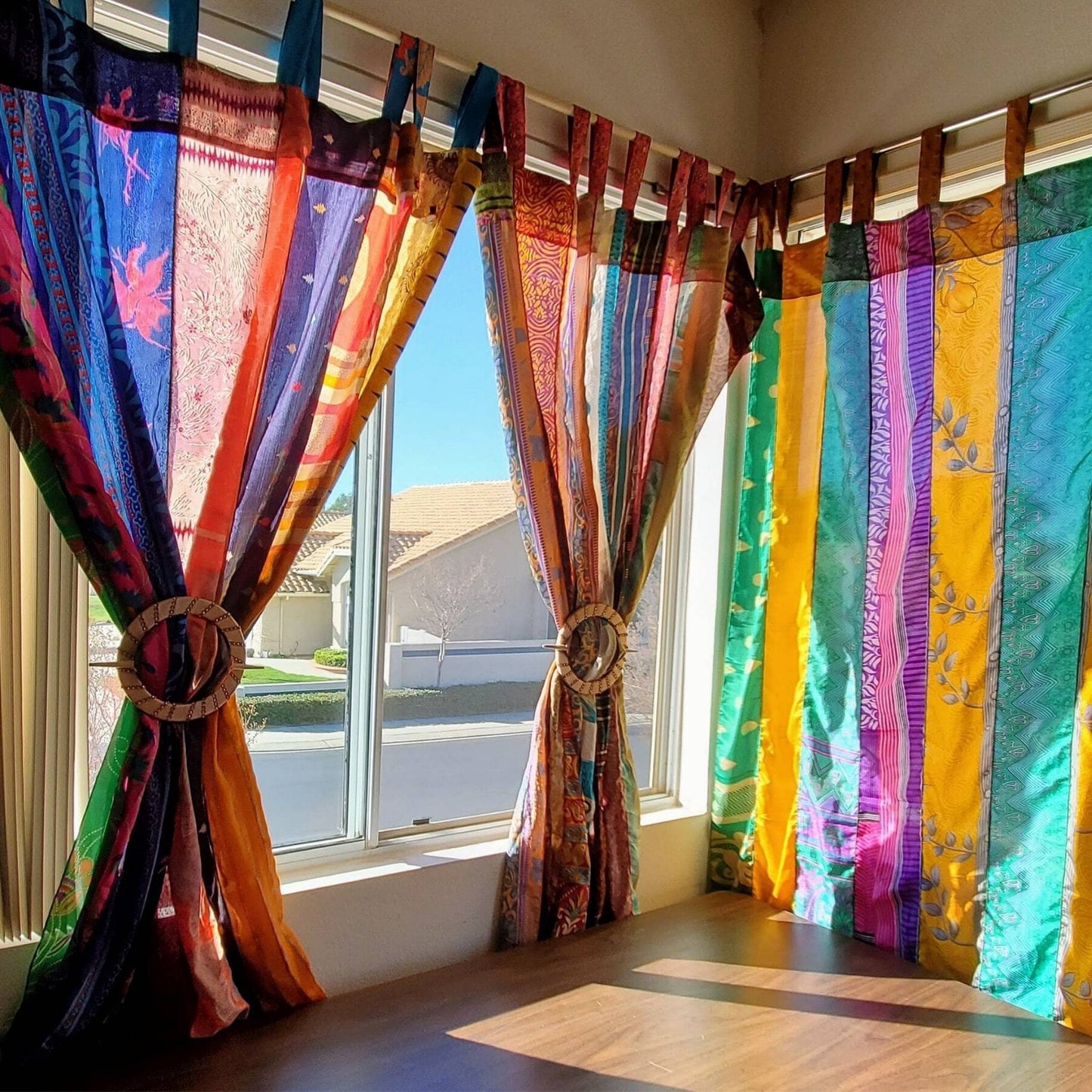 Recycled Saree Curtains: Long
