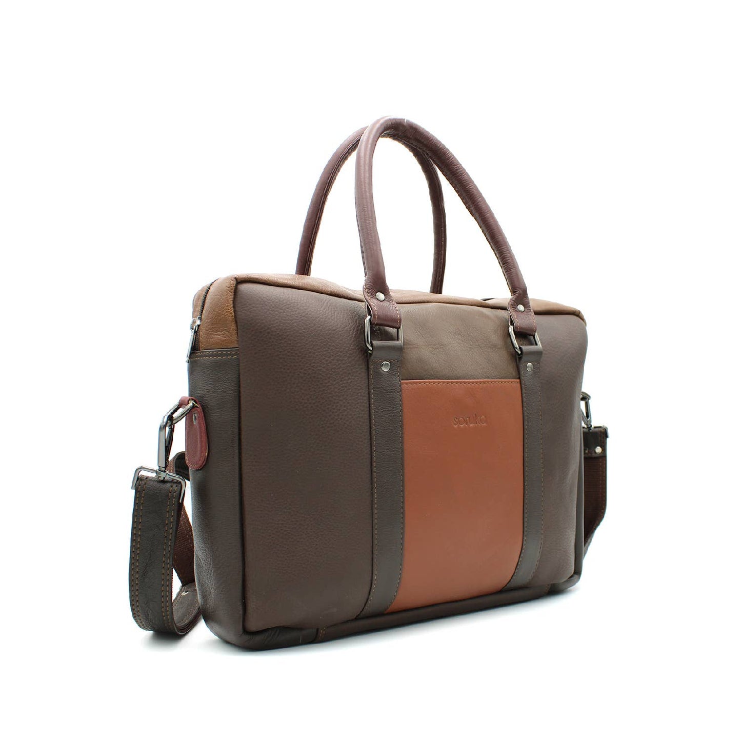 Charles Briefcase Bag - Upcycled Leather