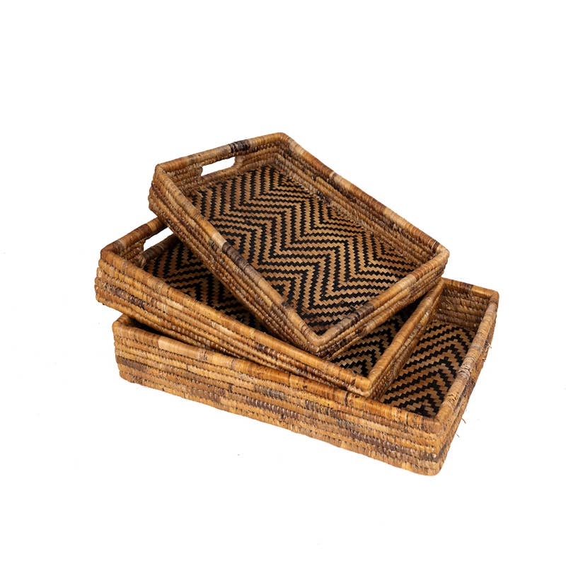 Chevron Banana Leaf Tray