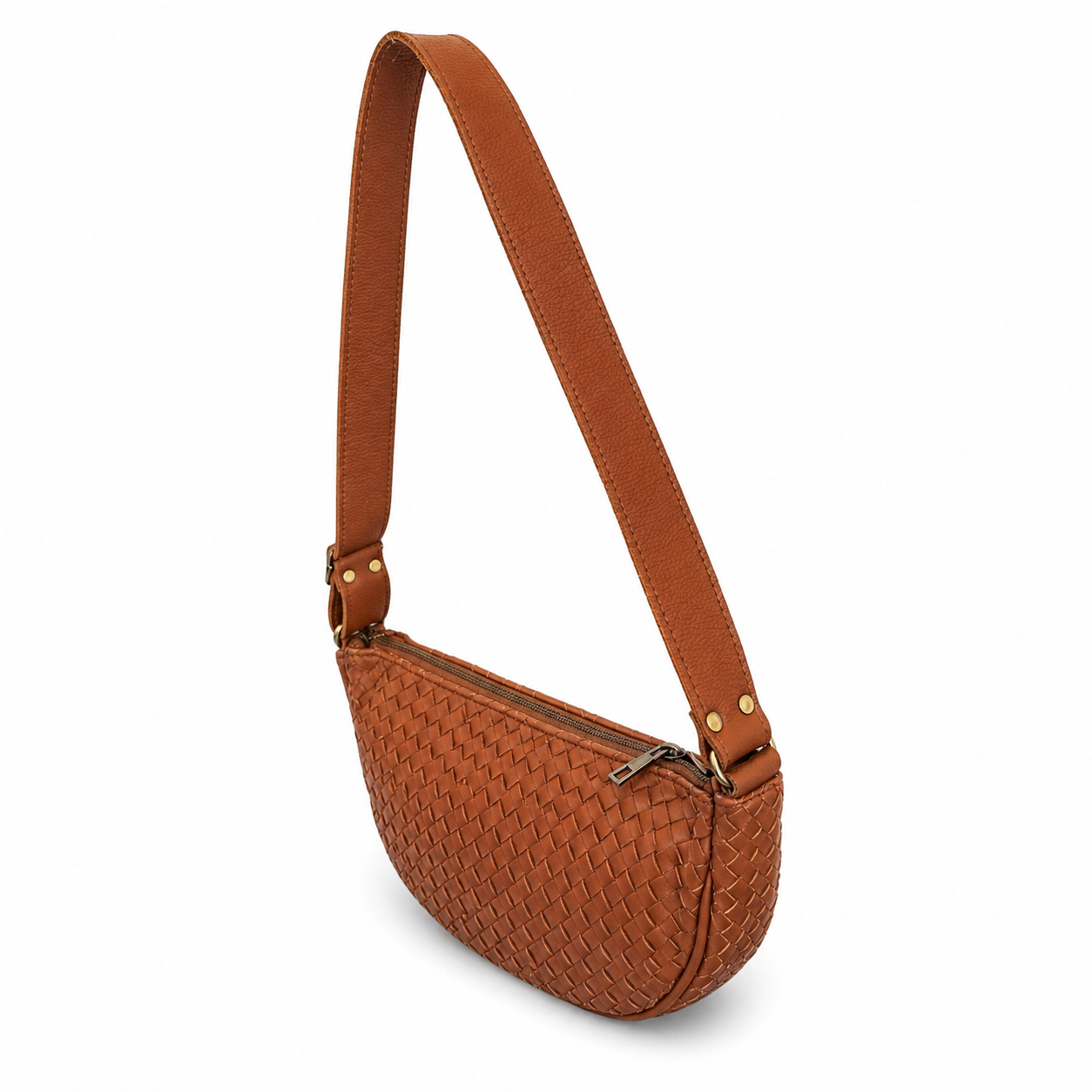 Hilal Braided Leather Sling Bag