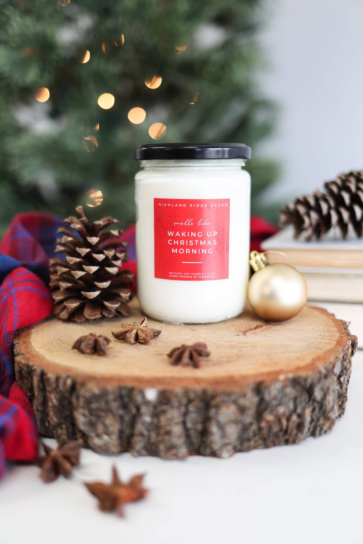 Warm Gingerbread "Waking Up Christmas Morning" Soy Candle