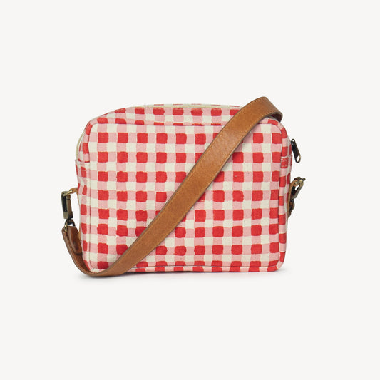Camera Bag - Tomato Gingham
