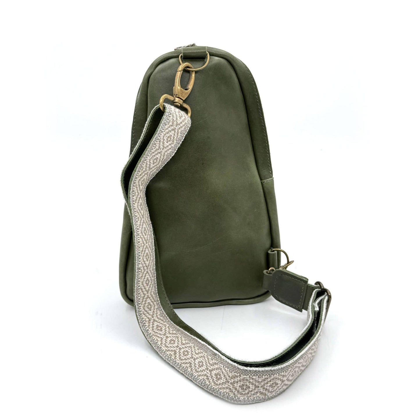 Sage Leather Sling Bag