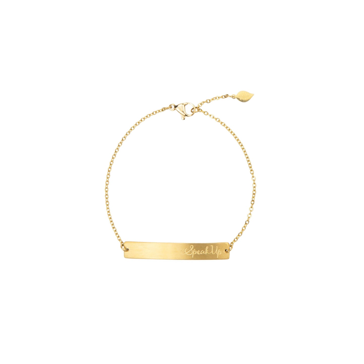 Speak Up Gold Bar Bracelet