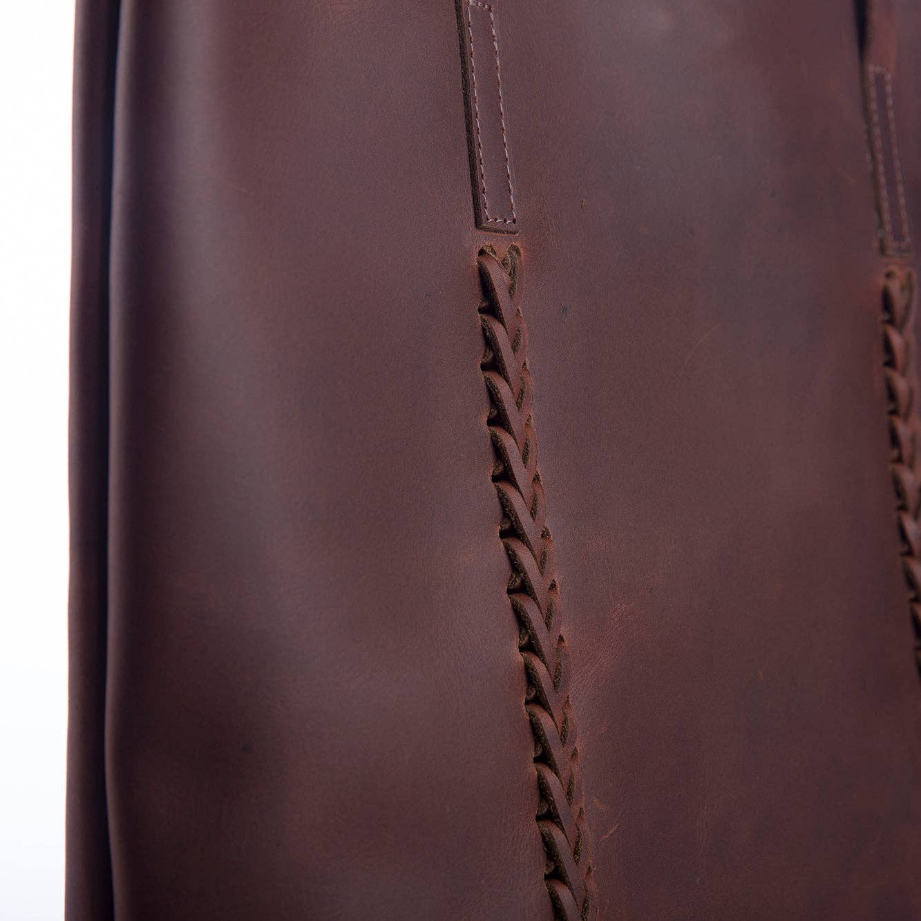 Maria Braided Tote-Walnut