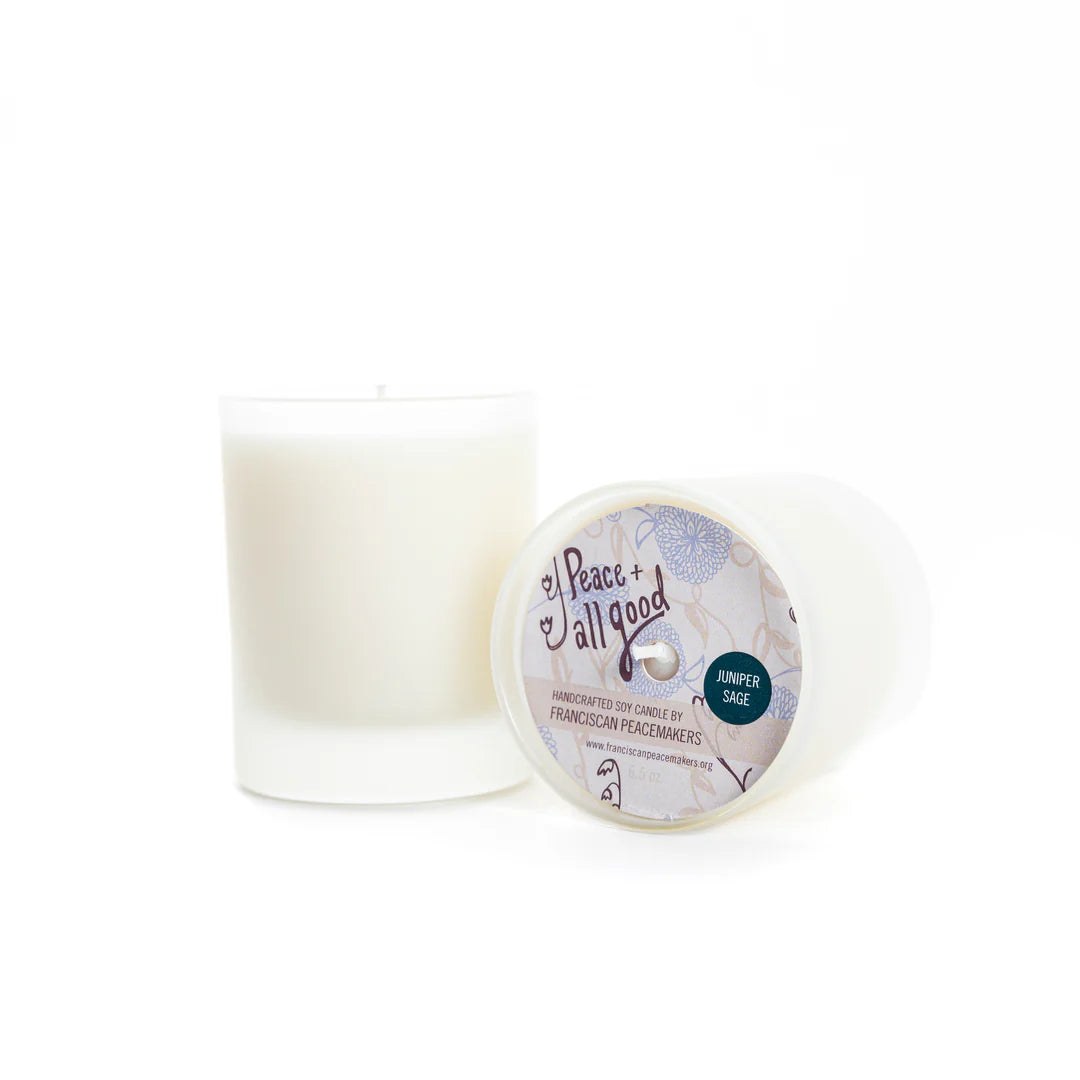 Juniper Sage Soy 6.5 oz glass candle