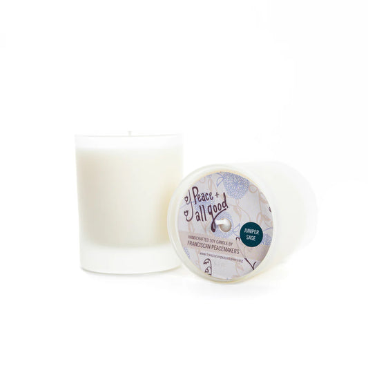 Juniper Sage Soy 6.5 oz glass candle