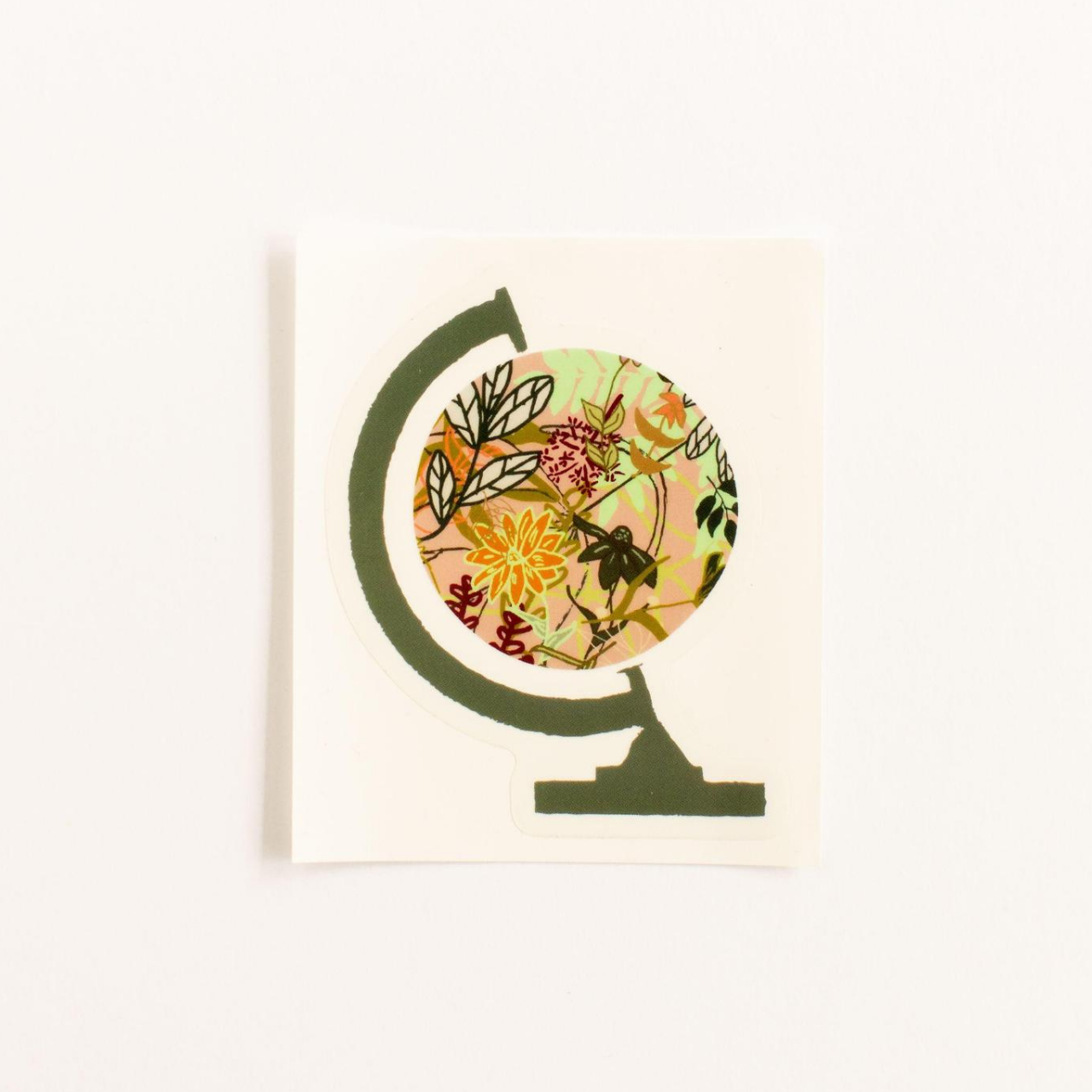 Floral Globe Sticker