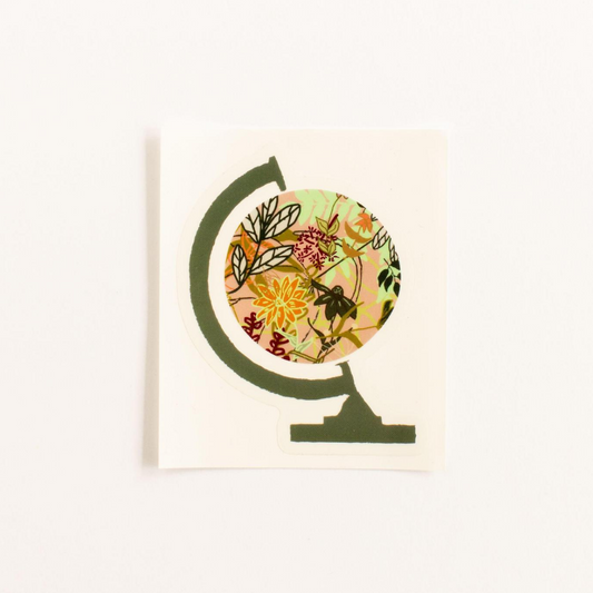 Floral Globe Sticker